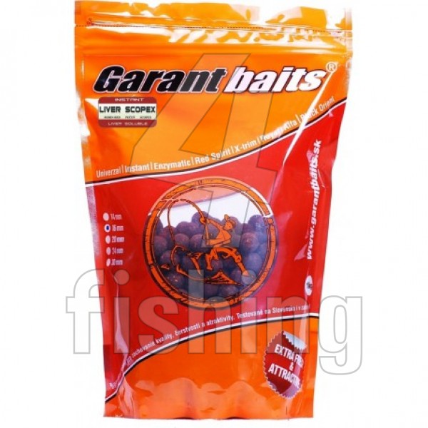 Boilies Garantbaits Red Line - PEČEŇ, SCOPEX 16mm 1kg