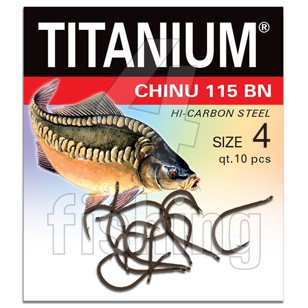 Háčik Titanium CHINU, veľ. 4 (10 ks)