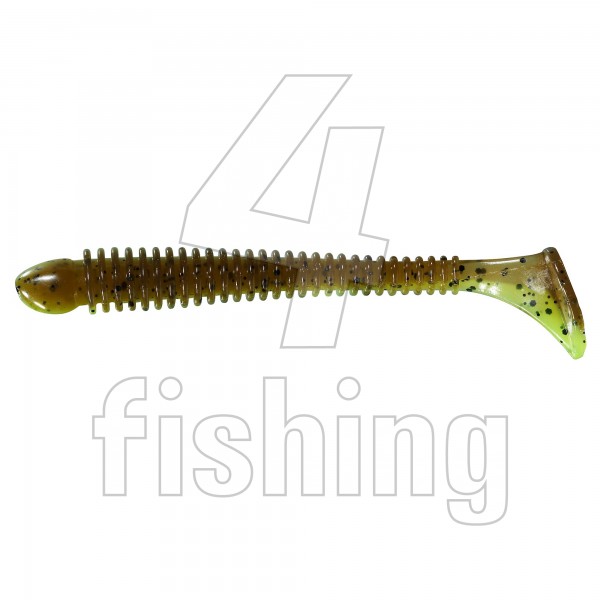 Berkley® Flex Beat Shad - 10cm Brown Chartreuse