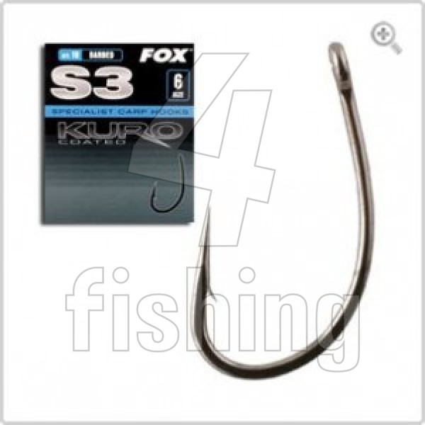 Háčik FOX S3(B) Kuro Coated Barbless Size-8