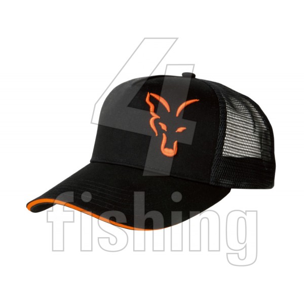  FOX Šiltovka Black/Orange Trucker Cap