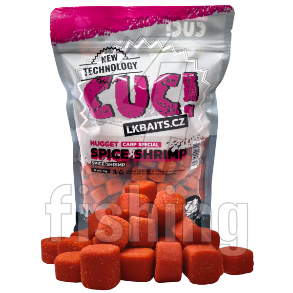 Nástraha LK Baits CUC! Nugget Carp - SPICE SHRIMP 17mm 1kg