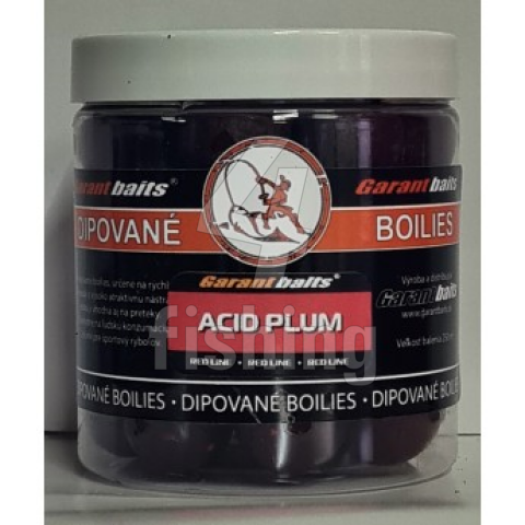 Boilies Garantbaits Dipované - ACID PLUM 20mm 250ml Boilies Garantbaits Dipované - ACID PLUM 20mm 250ml