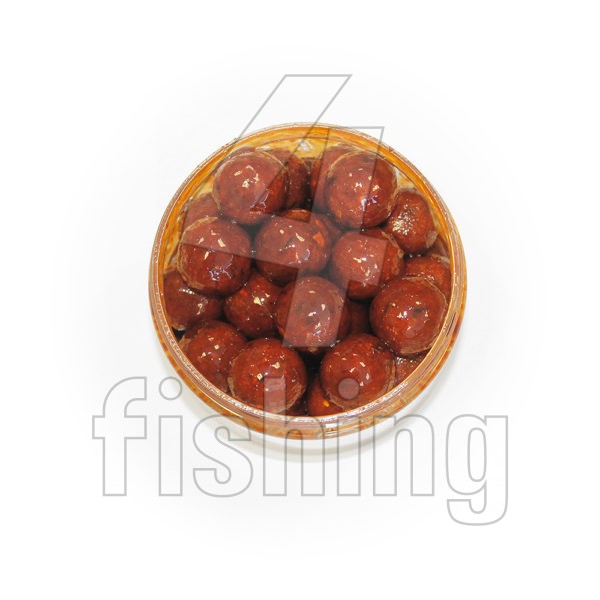 Dipované Boilies Pirko Baits Robin Red - PIKANTNÝ KALAMÁR 20mm 500ml