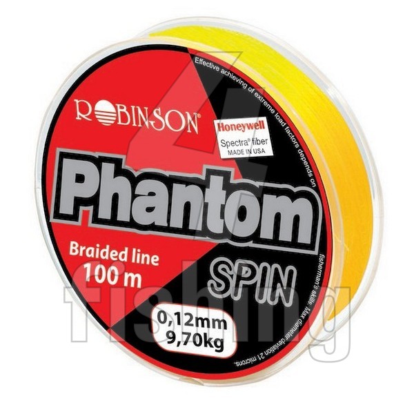 Robinson Šnúra Phantom Spin 0.10mm, žltá (100m)