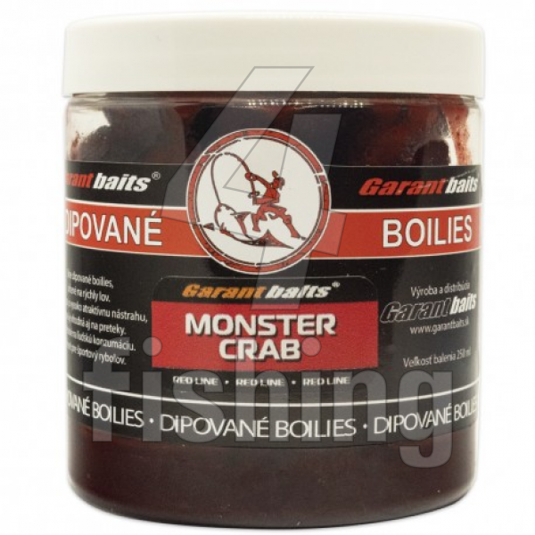 Boilies Garantbaits Dipované - MONSTER CRAB 16mm 250ml