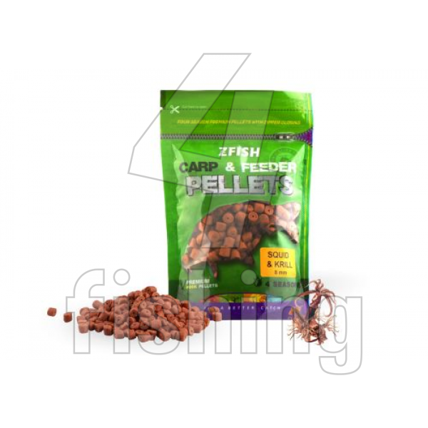 Chytacie Pelety ZFISH Carp & Feeder - 8mm/200g SQUID & KRILL