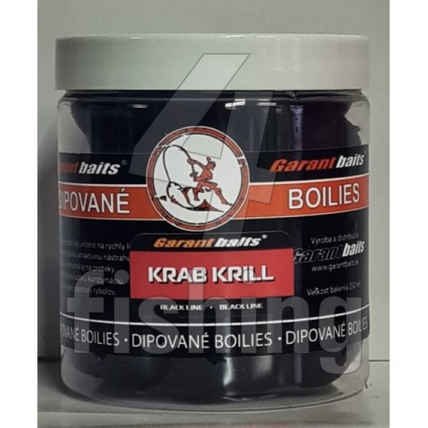 Boilies Garantbaits Dipované - KRAB/KRILL 24mm 250ml