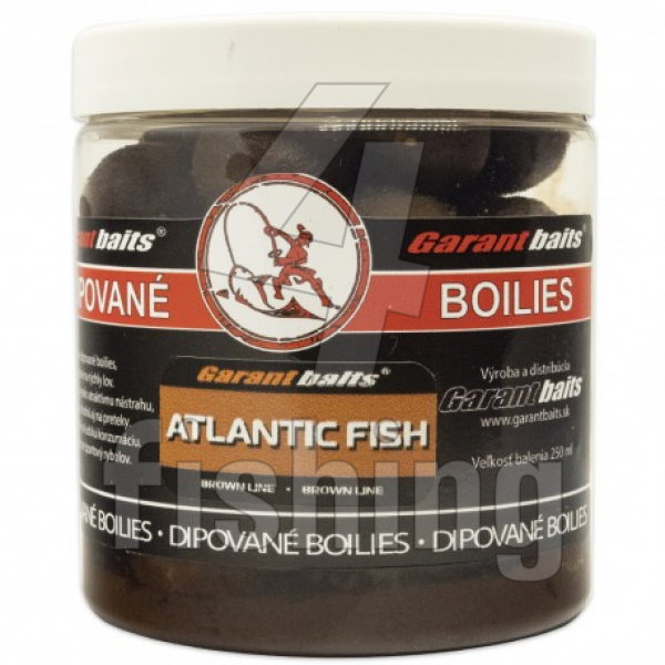 Boilies Garantbaits Dipované - ATLANTIC FISH 16mm 250ml