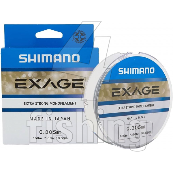  Vlasec Monofilný Shimano Exage Steel Grey 150m 0,185mm 2,9kg