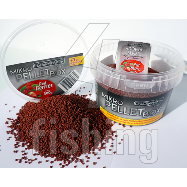 Pelety Fisherminator Mikro Pellet Box - RED BERRIES 300g