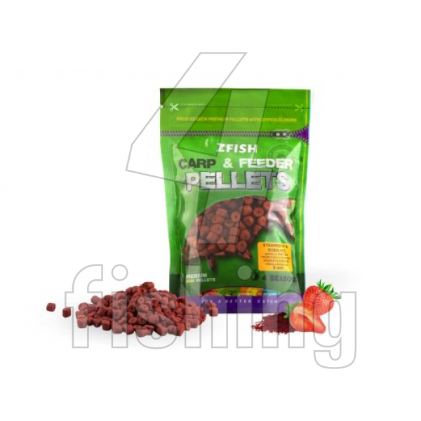 Chytacie Pelety ZFISH Carp & Feeder - 8mm/200g STRAWBERRY ROBIN RED